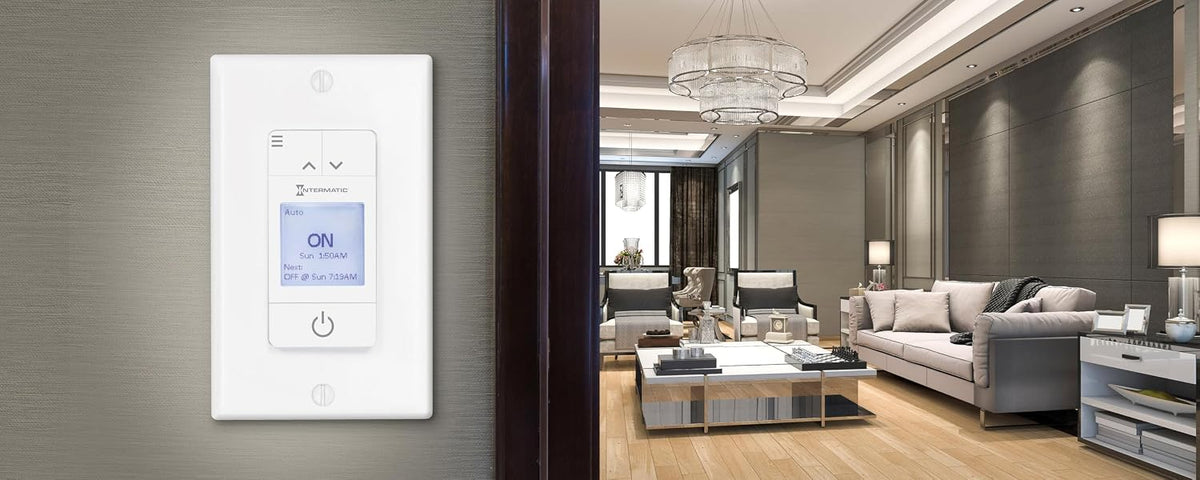 intermatic st700w ascend 7-day in-wall programmable timer showing dimensions