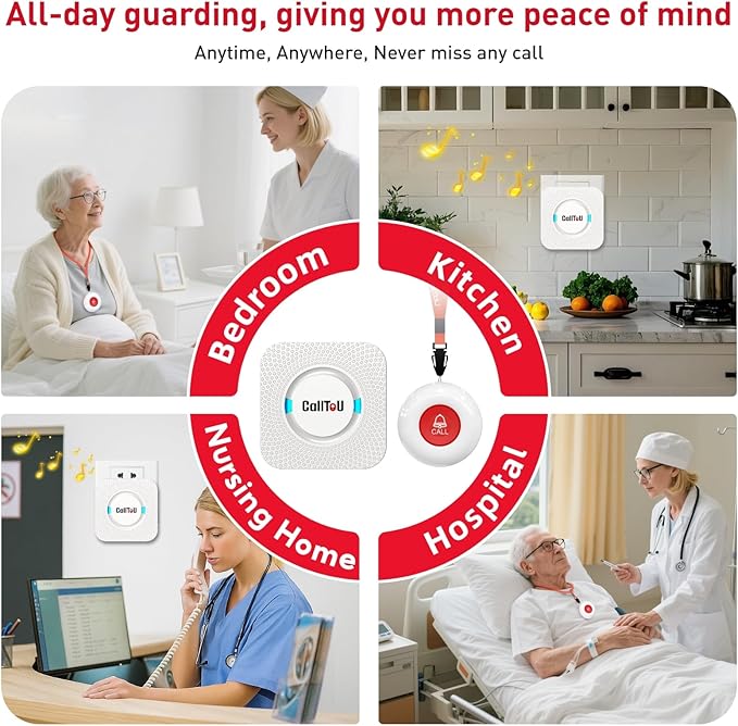 CallToU Caregiver Pager Elderly Alert Call Button