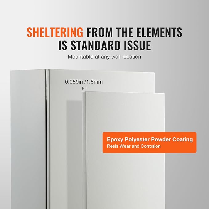 VEVOR Steel Electrical Box, Cold Rolled Steel Electrical Enclosure Box