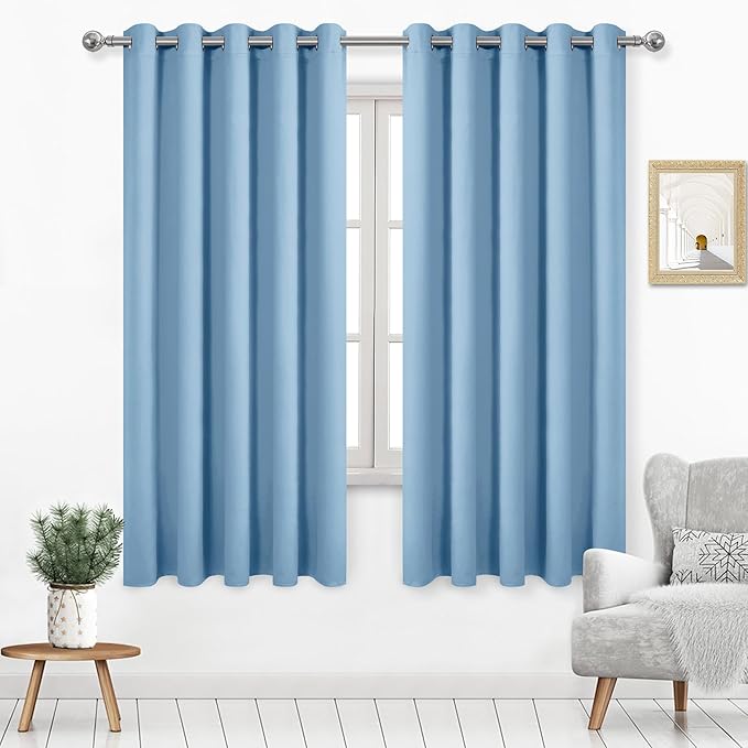DWCN Light Blue Blackout Curtains