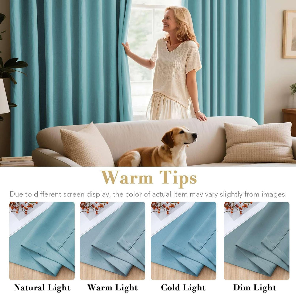 H.VERSAILTEX Blackout Curtains for Bedroom Living Room Thermal Insulated Drap...