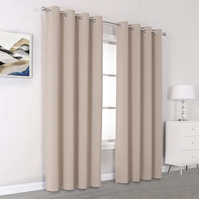DUALIFE Blackout Curtains 96 Inches Long