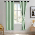 JIUZHEN Aqua Blackout Curtains (Set of 2)