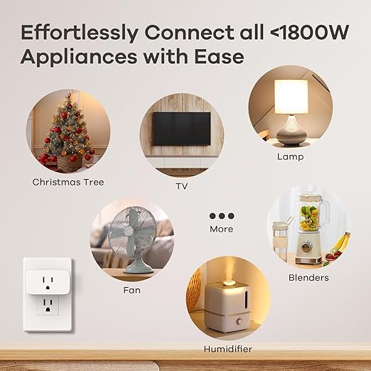 Linkind Matter Smart Plug, Smart Home Smart Outlet Timer, Work