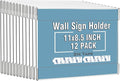Dingelex Acrylic 8.5x11 Horizontal Sign Holder, 12 Pack, No Drilling