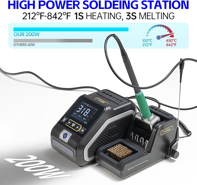 FNIRSI DWS-200 200W Precision Digital Soldering Station Kit,