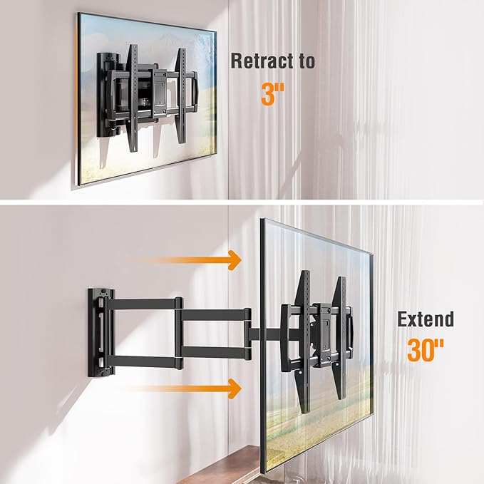 ELIVED Long Arm TV Wall Mount for Most 42-75 Inch TVs, 30 Inch Long Extension