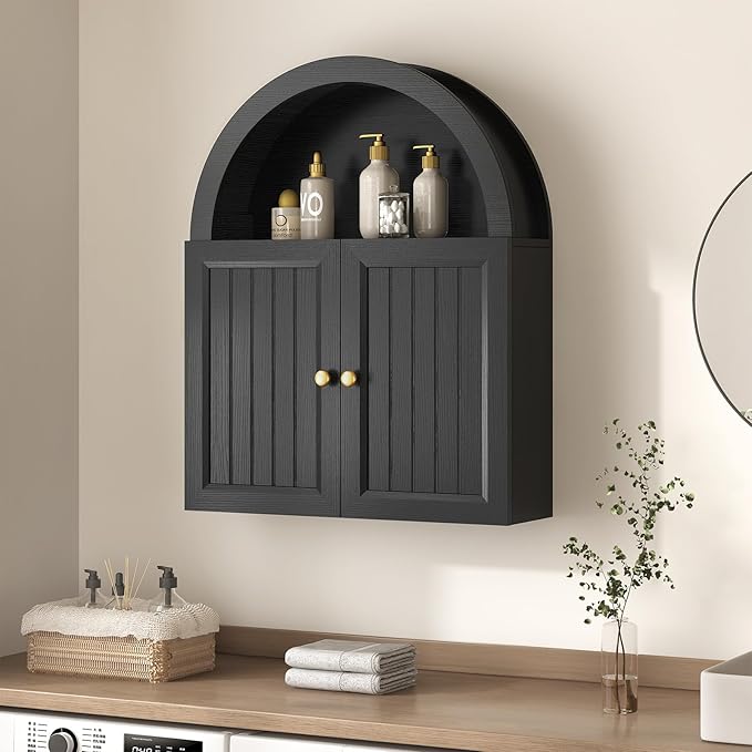 Arched Bathroom Wall Cabinet, 23.6 x 30.3'' Over The Toilet Cabinet