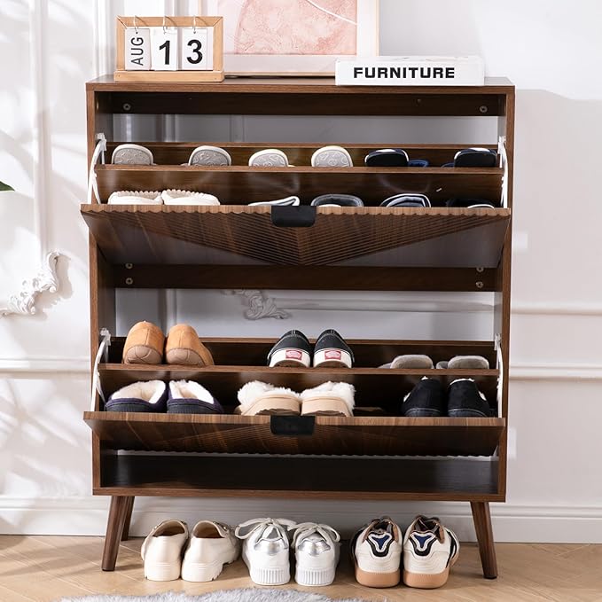 Shoe Cabinet Storage, Farmhouse Freestanding Organizer