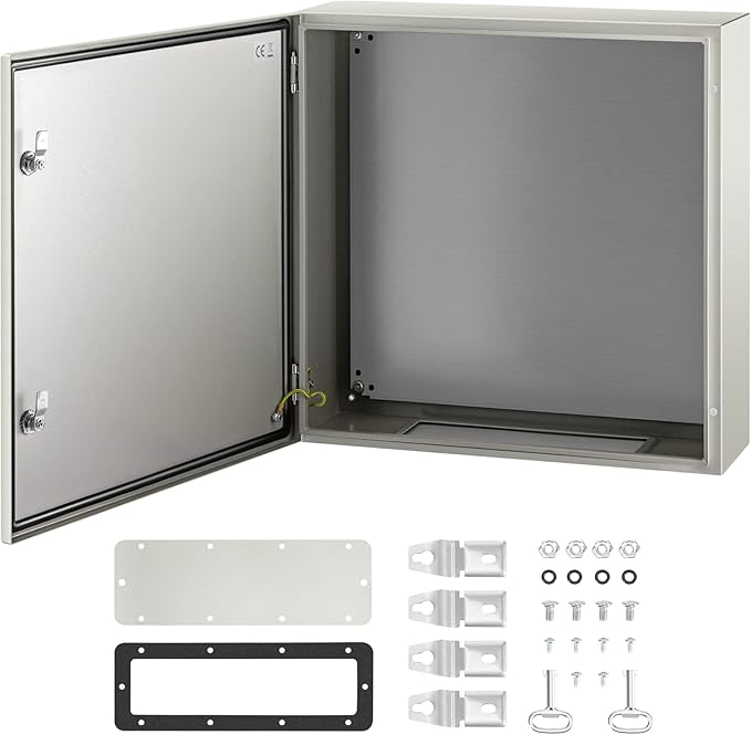 VEVOR NEMA Steel Enclosure, IP66 Waterproof & Dustproof, Outdoor/Indoor