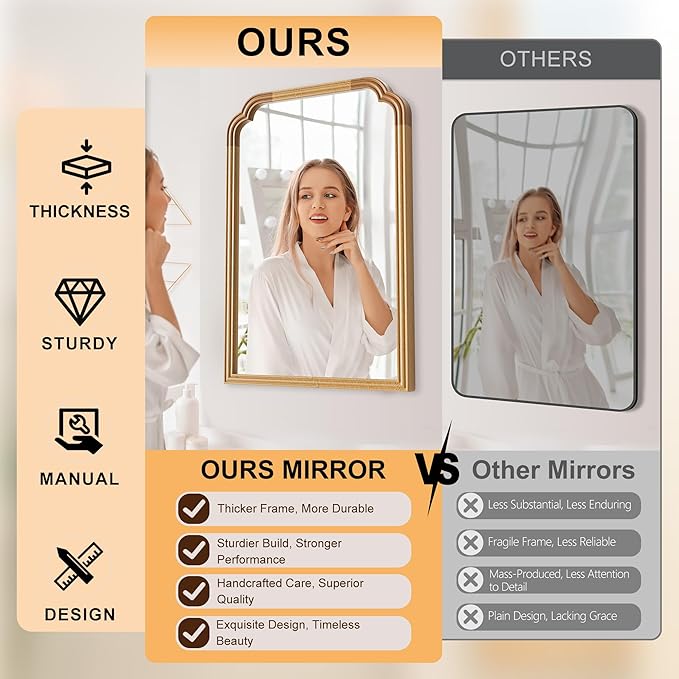 Wood Mirror for Bathroom