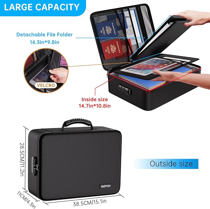 ENGPOW Fireproof File Organizer Bag