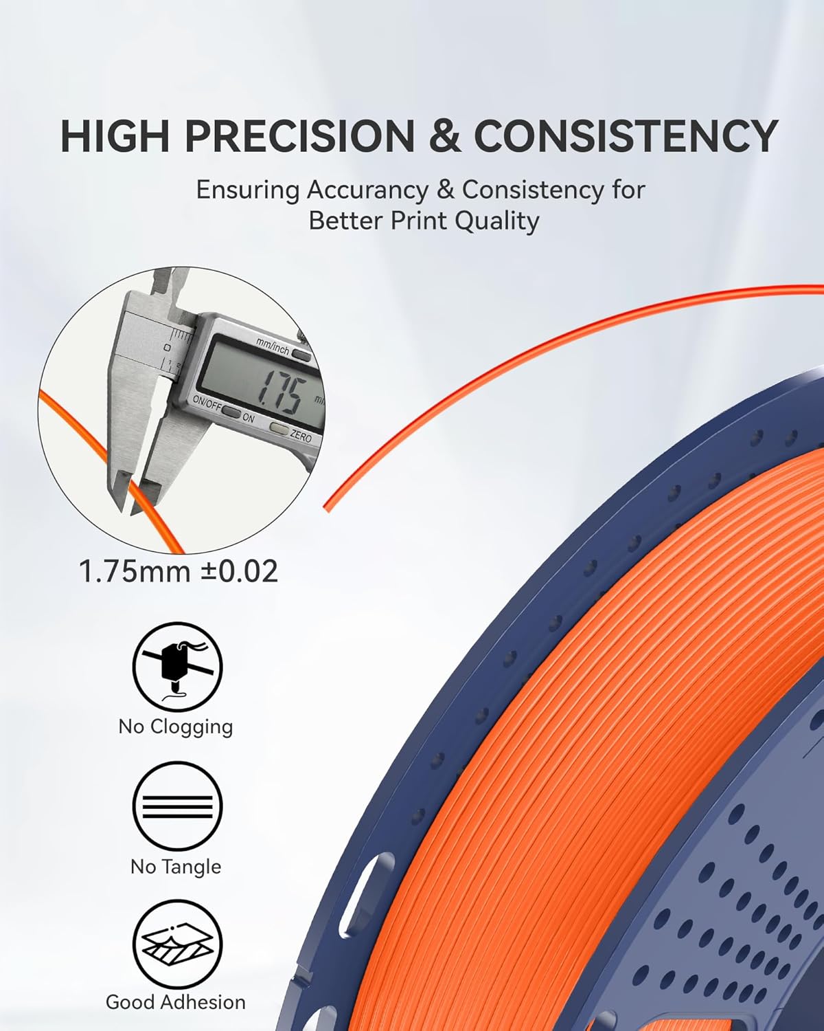 sunlu 250g filament bundle 1.75mm, multicolor 3d printer, close-up detail
