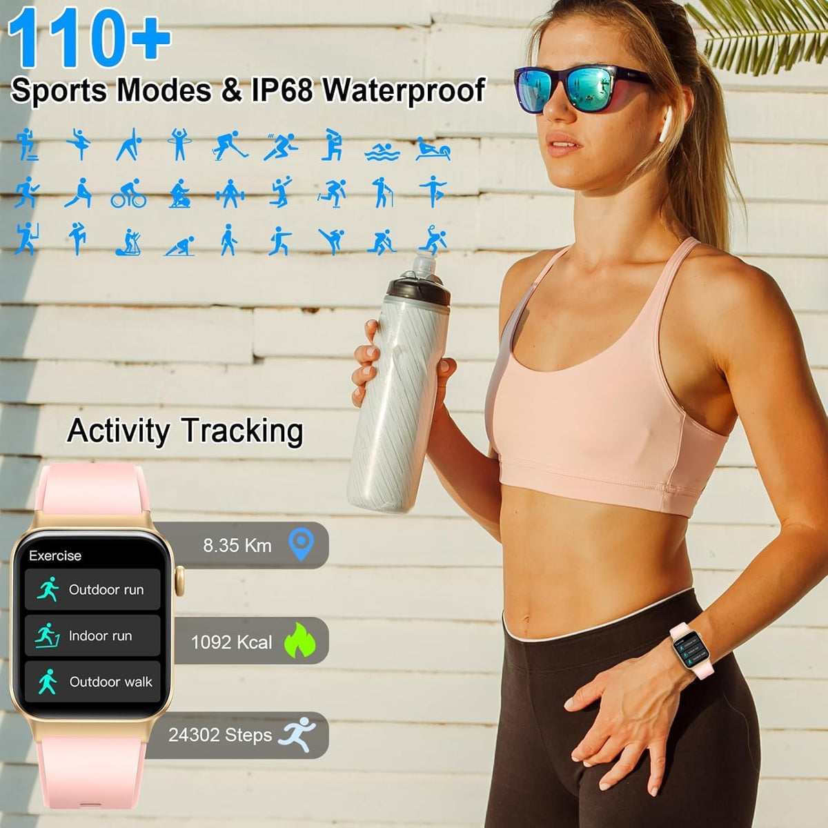 smart watch for men women answer/make calls, 1.85", package contents