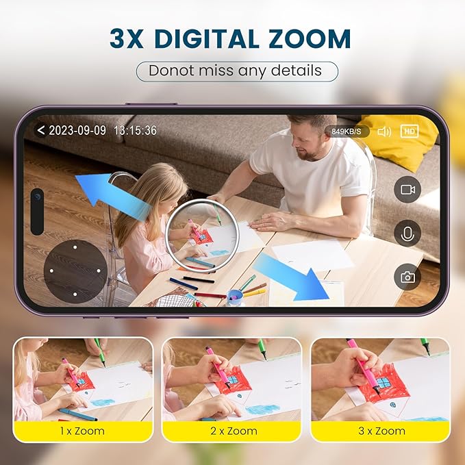 litokam 5MP Indoor Security Camera, 5G/2.4G WiFi Home Security Cameras