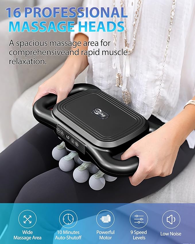 16-Head Massage Gun, Deep Tissue Percussion Massager