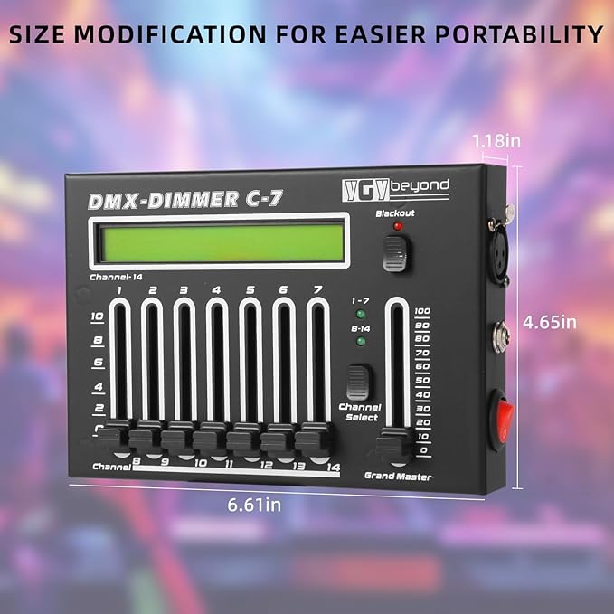 Ygybeyond DMX-C7Controller, Controller, Stage Lighting Equipment & Accessorie