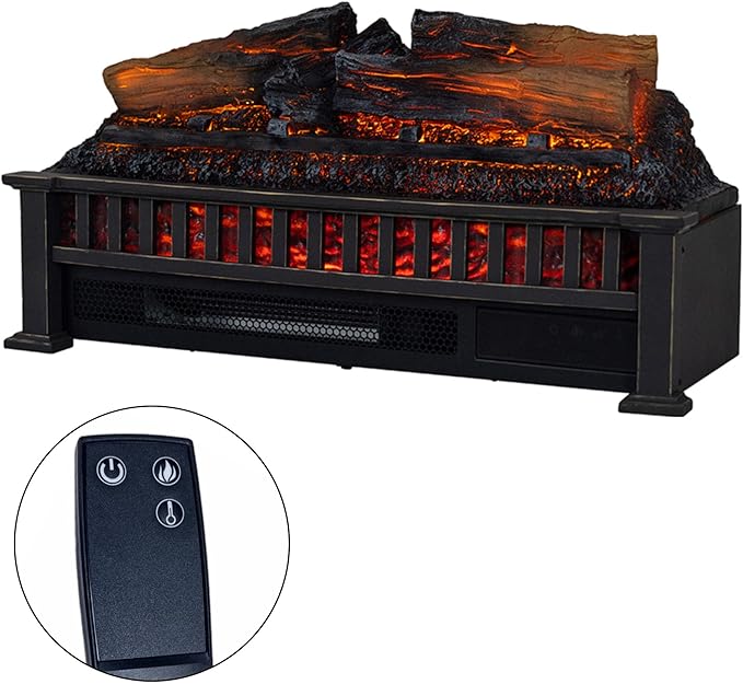 Country Living Electric Fireplace Logs, 27” LED Electric Fireplace Inserts