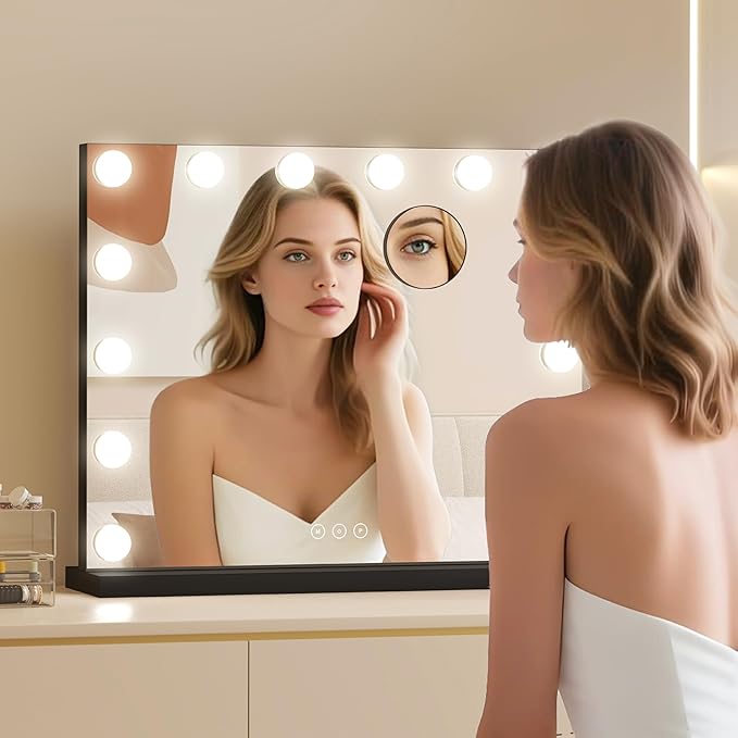 Vanity Mirror with Lights Lighted Makeup Mirror with Dimmable LED Bulbs