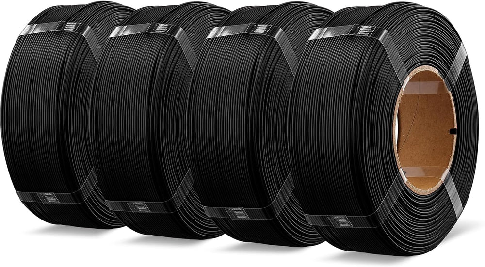 OVERTURE 4 Pack 1kg High Speed Refill PLA+ Filament, Black*4