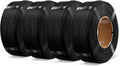 OVERTURE 4 Pack 1kg High Speed Refill PLA+ Filament, Black*4