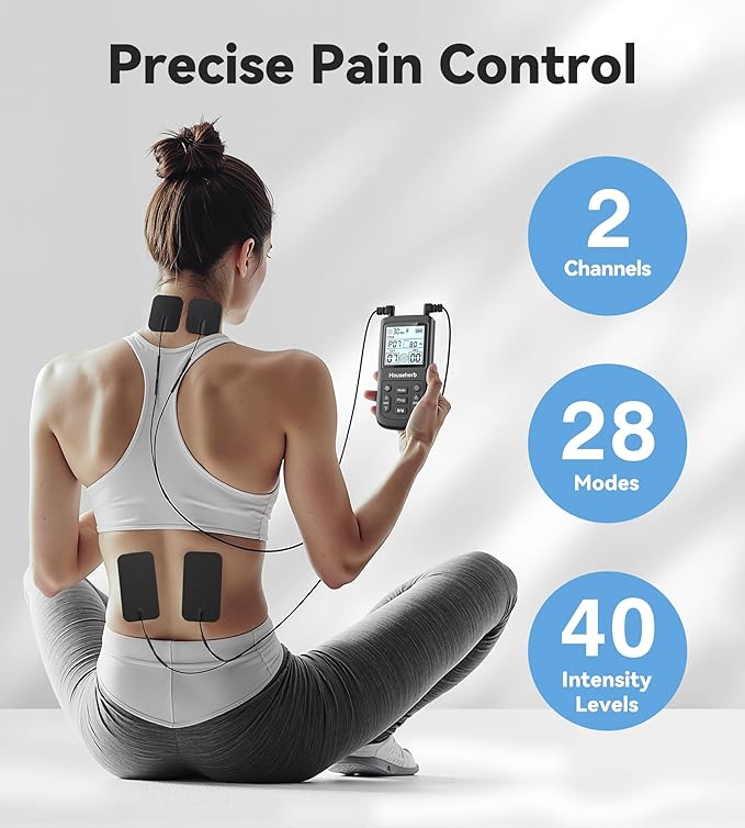 TENS Unit Muscle Stimulator for Pain Relief, 3-in-1 EMS TENS Machine