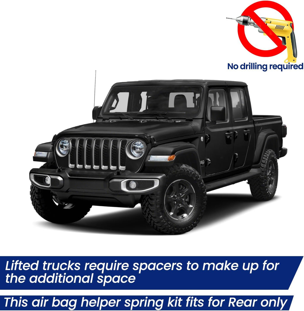rear air spring bag suspension kits for jeep, side view