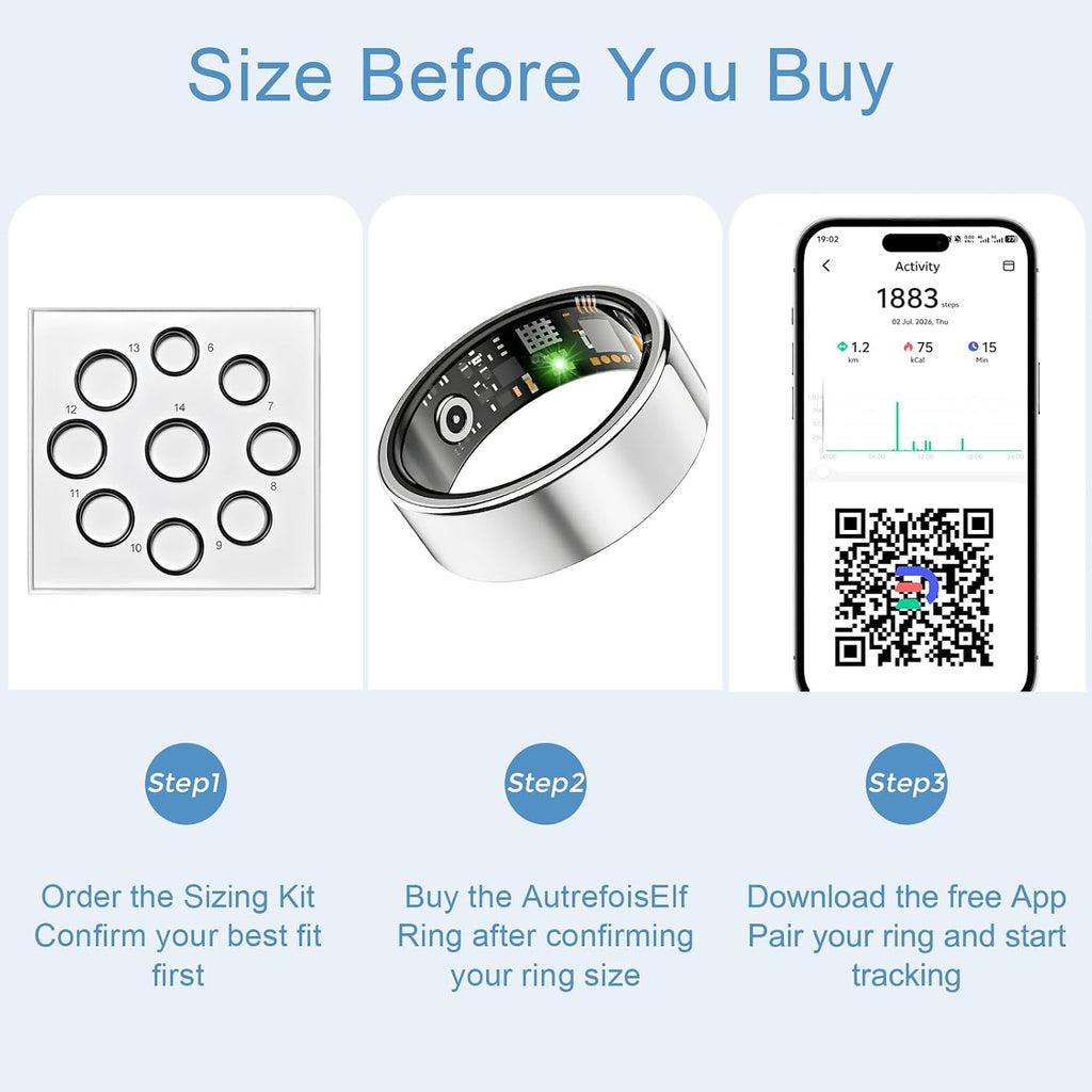 smart ring for women men, fitness ring without shown in use
