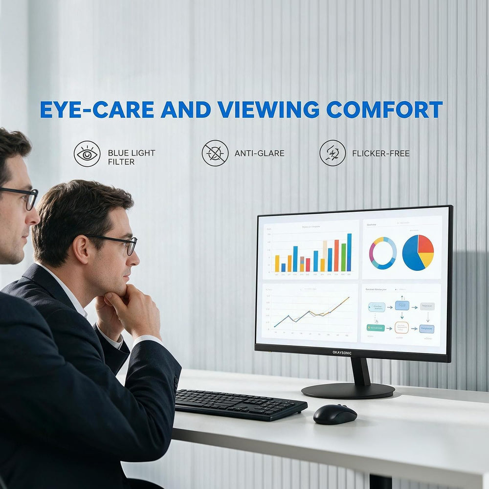 24 Inch Monitor 100Hz 1ms, AMD FreeSync, 100% sRGB, Eye Care