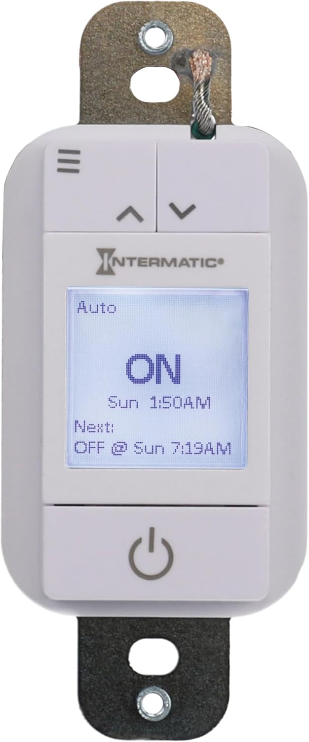 intermatic st700w ascend 7-day in-wall programmable timer, close-up detail