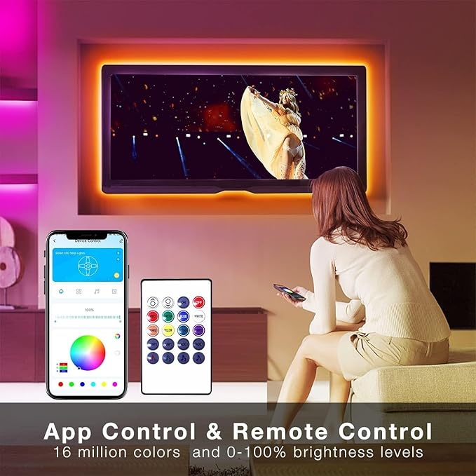 DAYBETTER Smart WiFi Led Lights 200 ft, Led Strip Lights Work