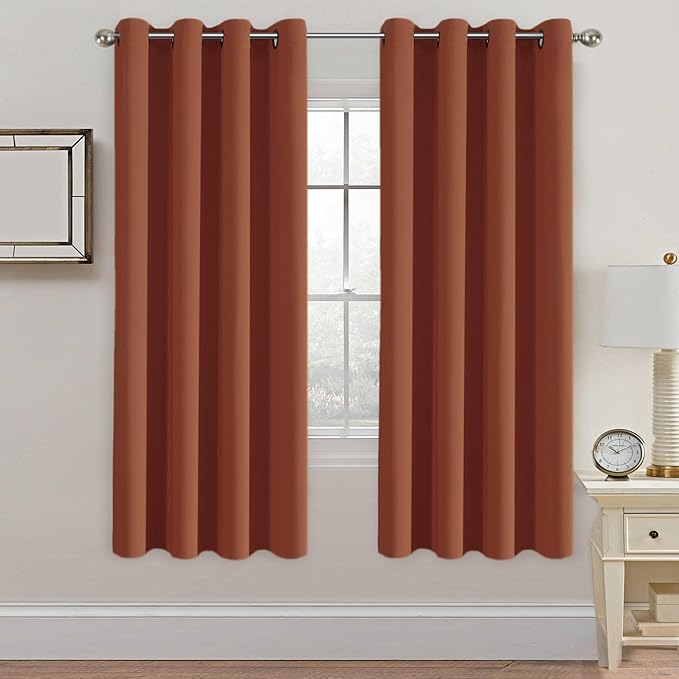H.VERSAILTEX Solid Thermal Insulated Grommet Blackout Window Curtain Panels (Set of 2)