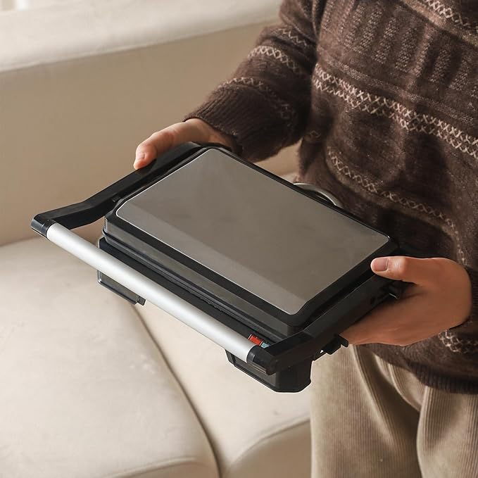 Small Panini Press Grill Sandwich Maker, Electric 3 in 1 Panini Sandwich Maker
