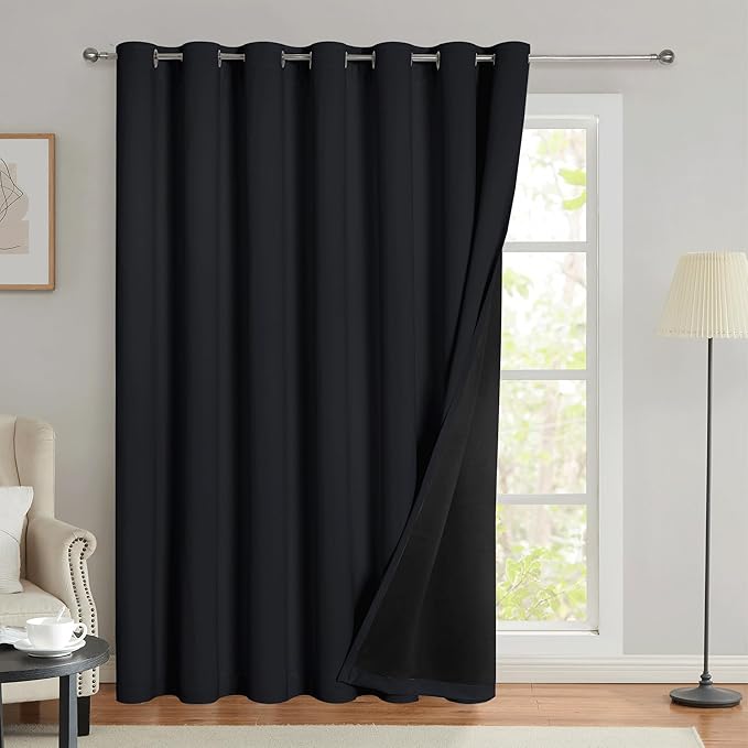 Beauoop 100% Blackout Curtains 96 Inches Long