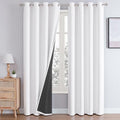 ChrisDowa White 100% Blackout Curtains