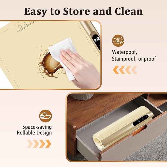 Upgrade Graphene Warming Mat for Food, Electric Warming Tray Rapid Heating
