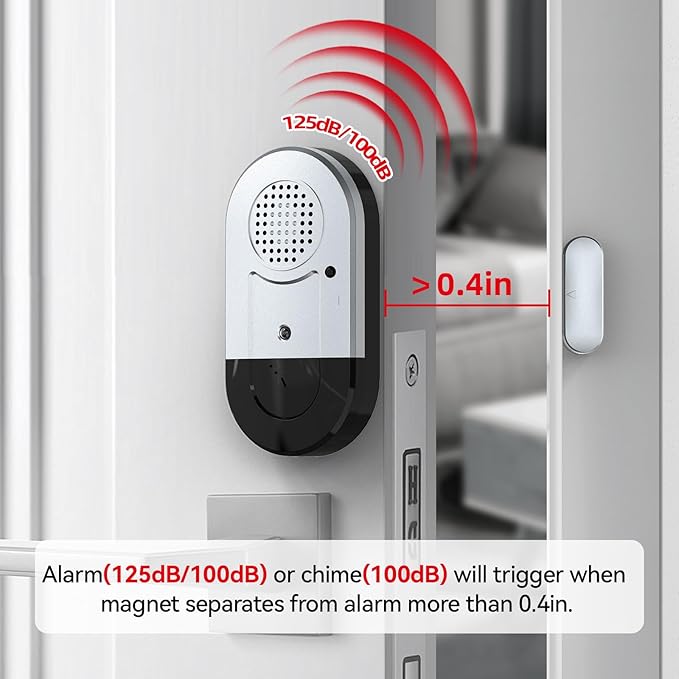 Sanjie Door Alarms When Opened, Door Window Alarm Sensors (8 Pack)