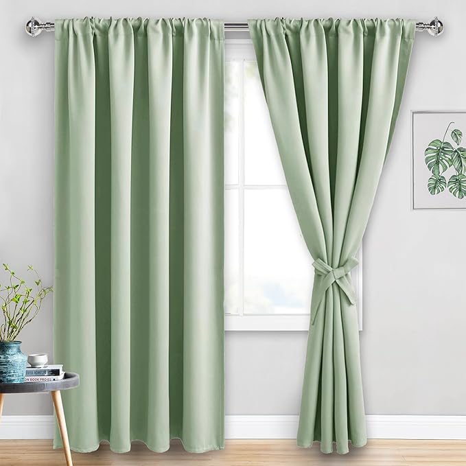 JIUZHEN Blackout Curtains for Bedroom (Set of 2)
