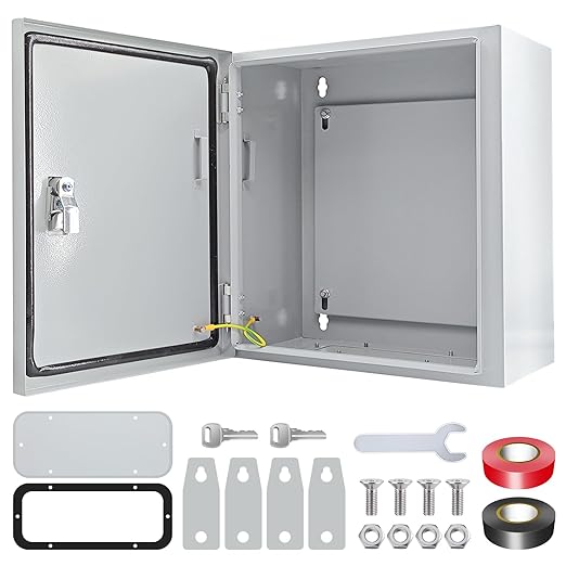 Electrical Box 12 x 12 x 8'' Steel Electrical Junction Box，NEMA 4X Steel