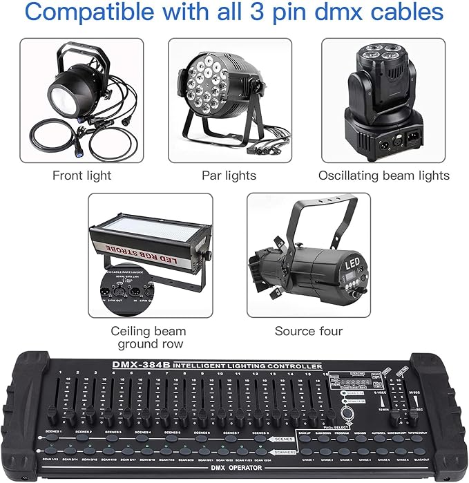 DMX512 DJ Controller 384CH DMX Cotroller Use
