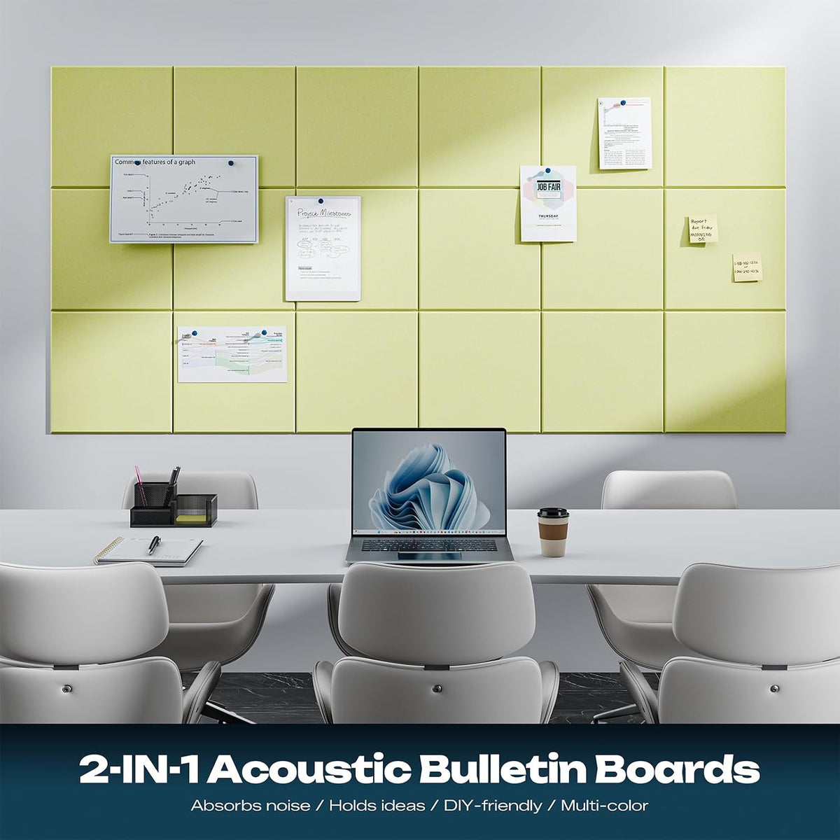 sonicism 12 pack acoustic wall panels, side view
