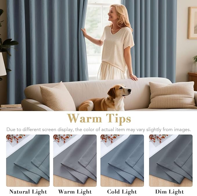 H.VERSAILTEX Bedroom Curtains Blackout Curtains (Set of 2)