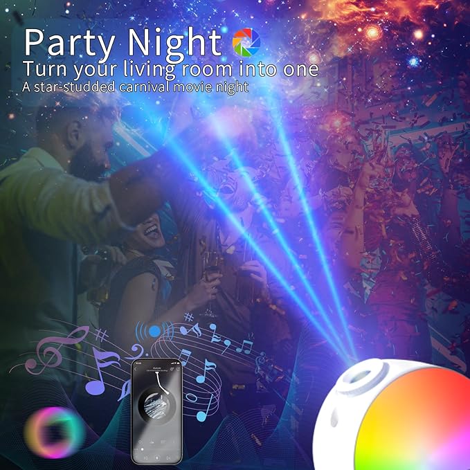 Galaxy Projector, Flevo Star Projector, Bedroom Night Light