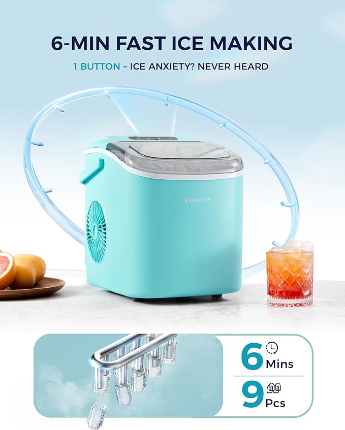 EUHOMY Countertop Ice Maker Machine