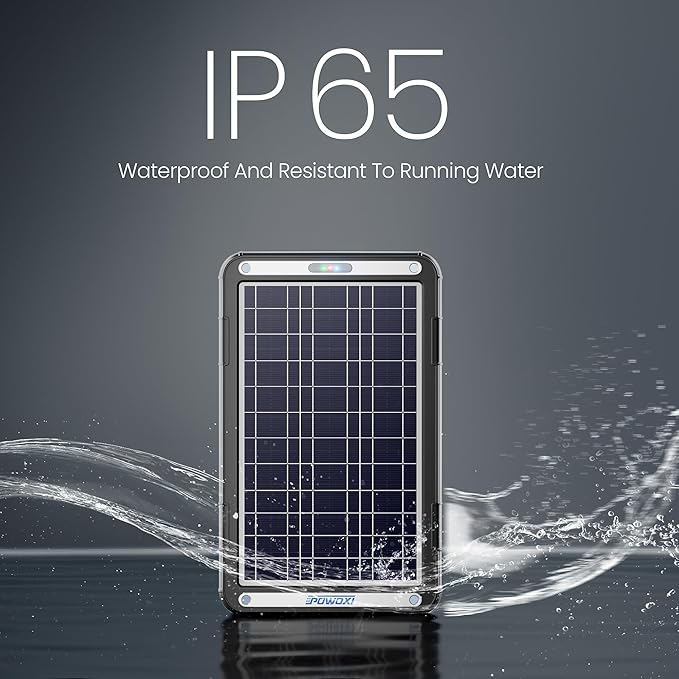 POWOXI 12V Solar Car Battery Charger: 12W Solar Trickle Charger Maintainer