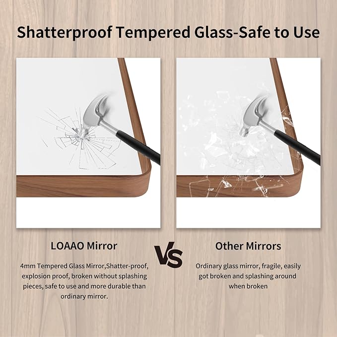 LOAAO 40X32 Inch Bathroom Mirror