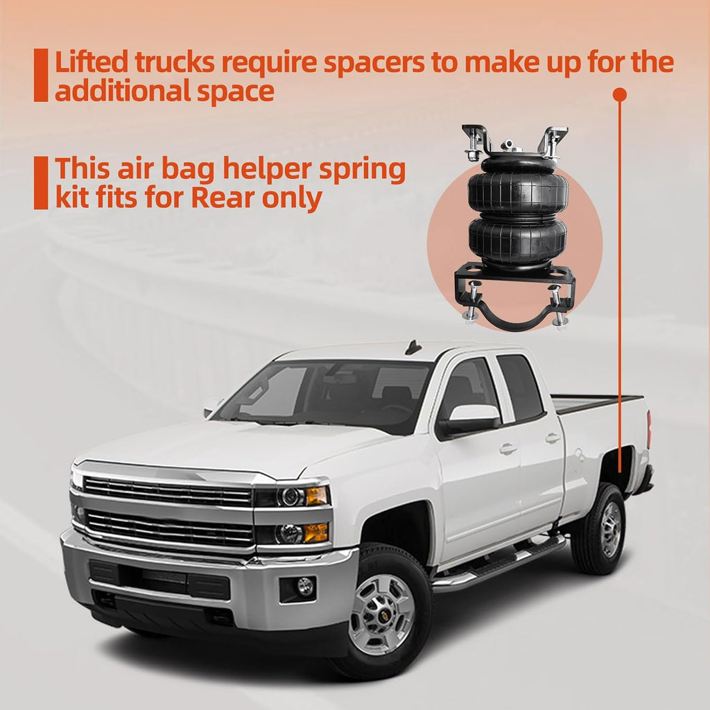 rea air spring bag suspension kit for chevy/gmc, package contents