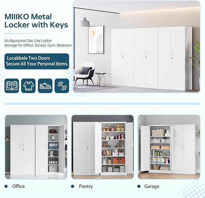 MIIIKO Metal Storage Cabinet