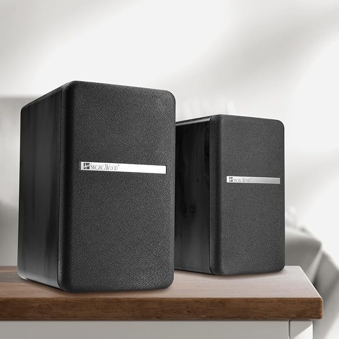 SINGING WOOD BT27 Active Powered Bluetooth Bookshelf Speakers