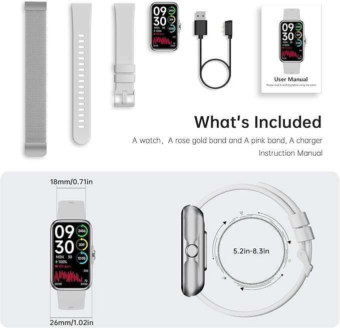 Sunorshop Health Fitness Tracker, Smart Watch